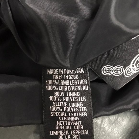 NWT LAMB LEATHER SLINK Crop Jacket Size 2 AUTHENTIC GENUINE MOTORCYCLE MOTO zip - Picture 3 of 4